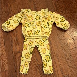 Disney Baby Yellow Outfit with Bear Design